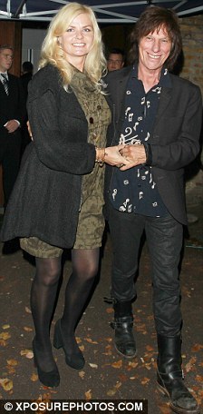 Jeff Beck with his wife Sandra Cash.jpg